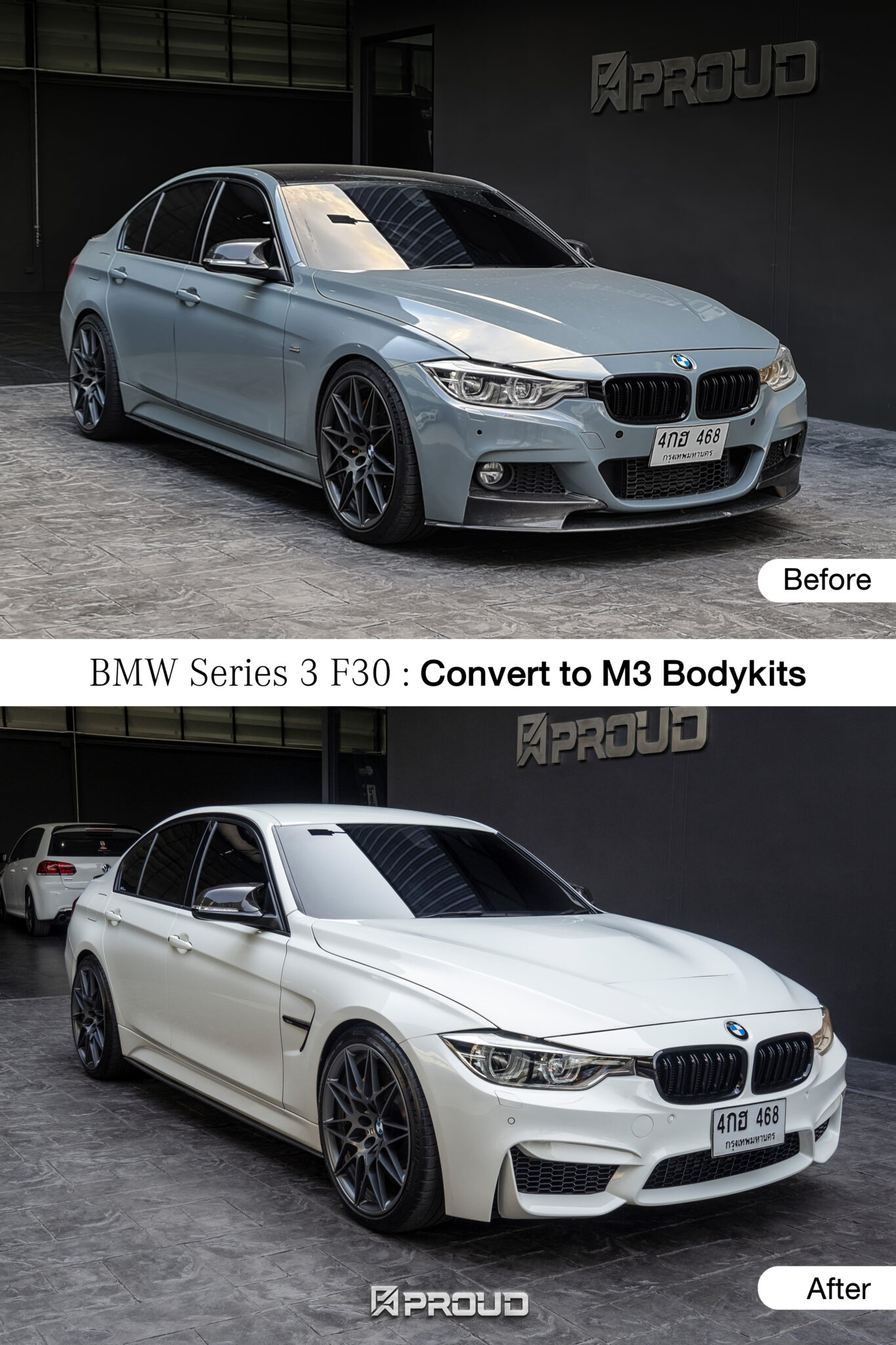 ชุดแต่งแปลงโฉม BMW 3 Series F30 เป็น M3 รอบคัน • Proud Auto Parts