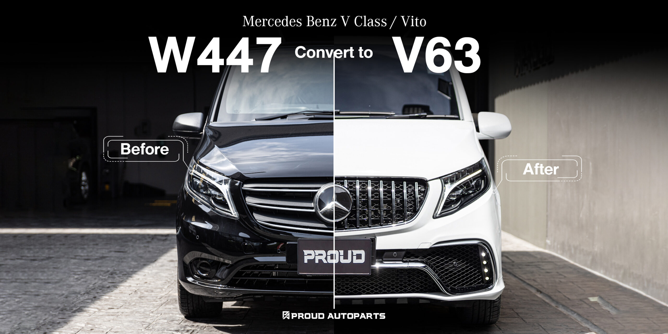 ชุดแต่งแปลงโฉม V63 รอบคัน – Benz V Class / Vito W447 ชุดแต่งแปลงโฉม V63 รอบคัน – Benz V Class / Vito W447