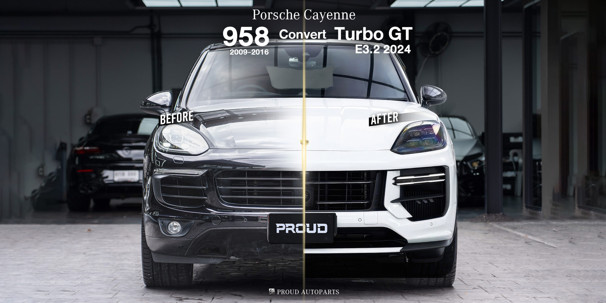 ชุดแต่งแปลงโฉม Cayenne 958 เป็น Turbo GT