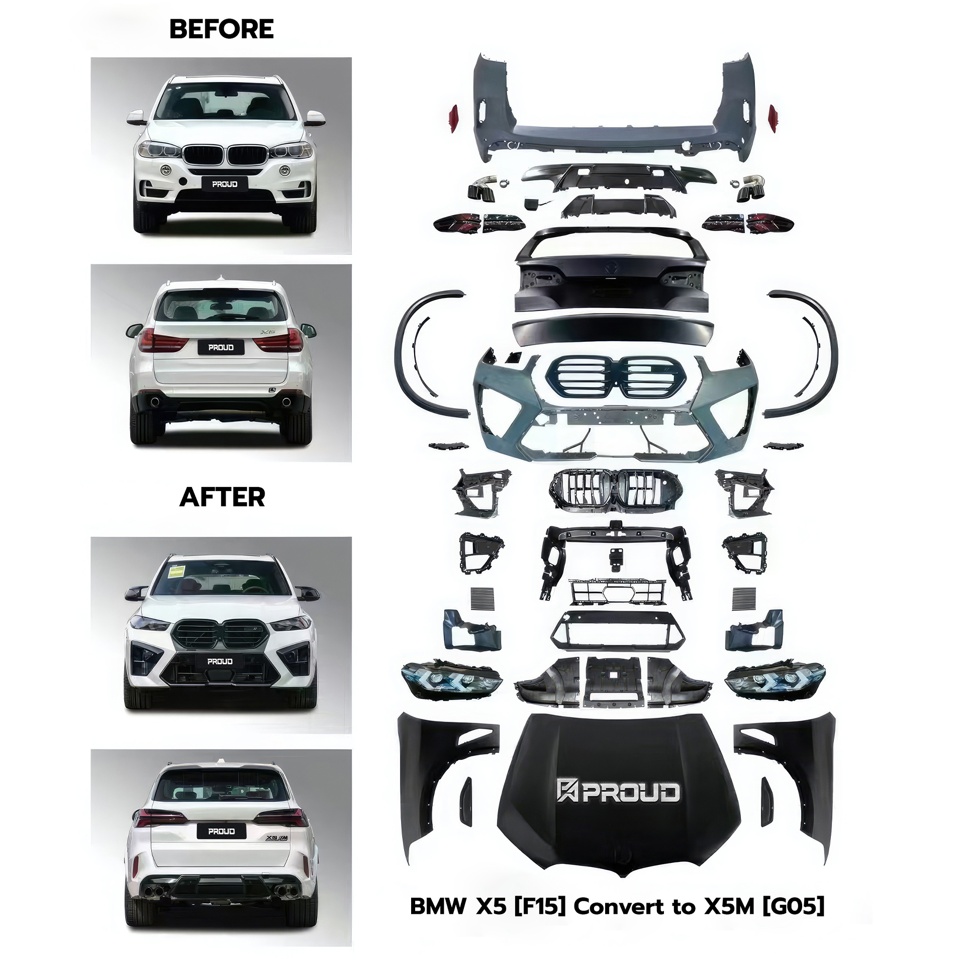 ชุดแต่งแปลงโฉม BMW X5 F15 เป็น X5M LCI 2024