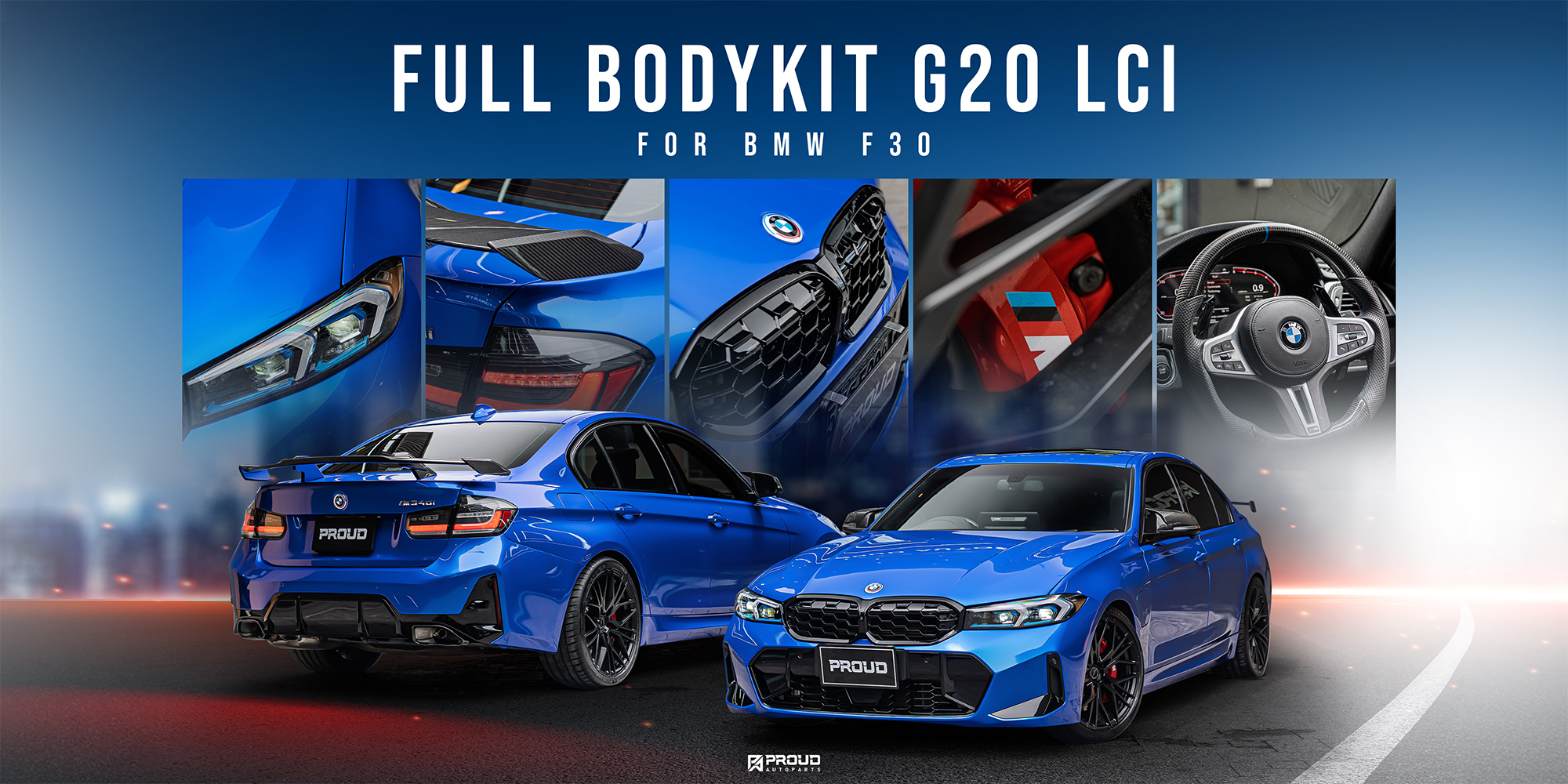 ชุดแต่งแปลงโฉม BMW 3 Series F30 เป็น G20 LCI รอบคัน