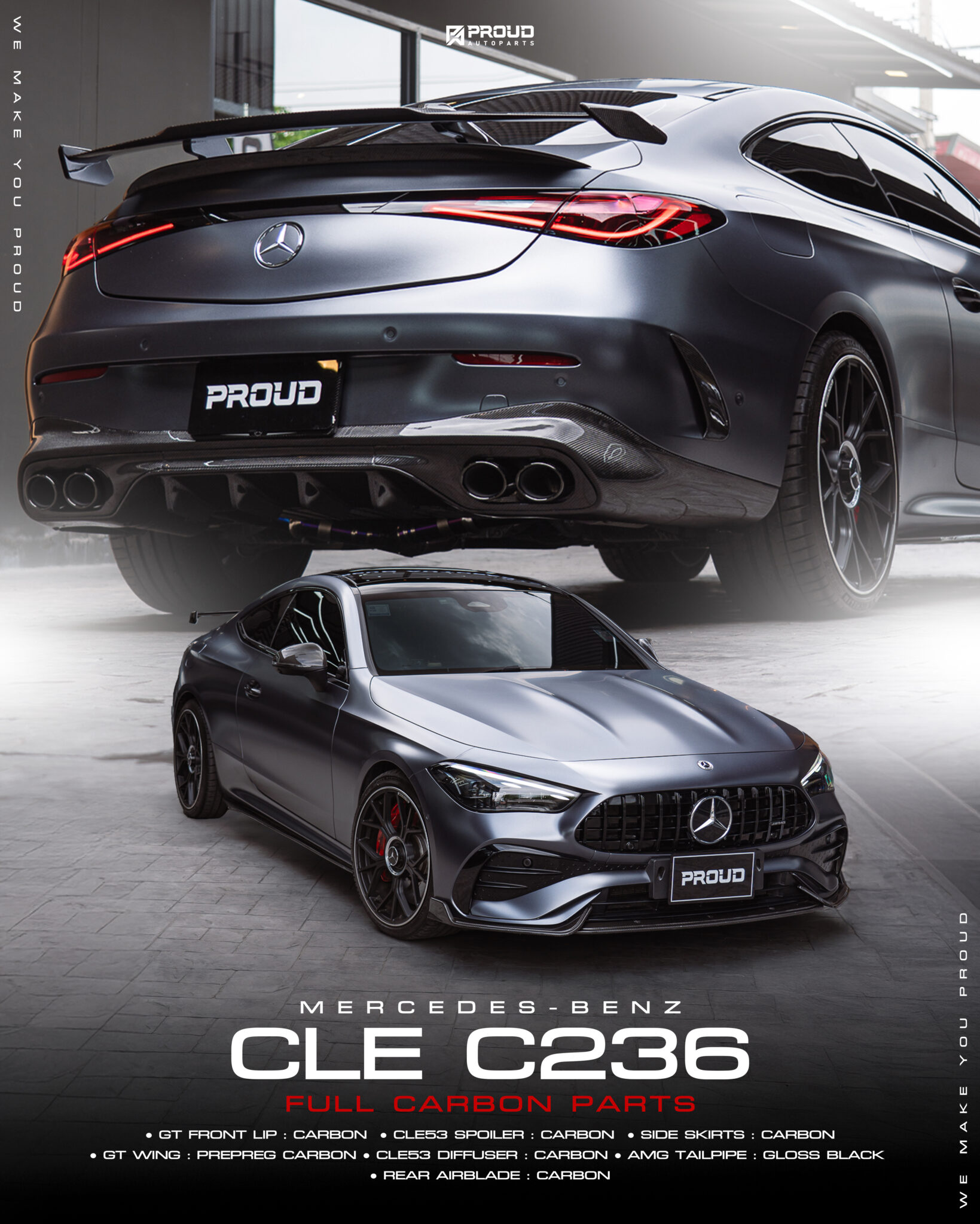 ชุดแต่งรอบคัน Benz CLE300 C236 Full Carbon Parts • Proud Auto Parts