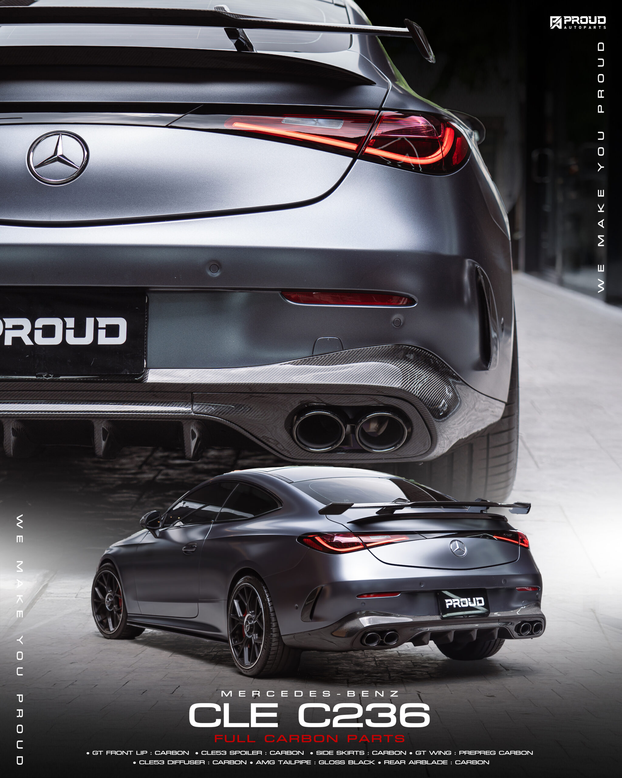 ชุดแต่งรอบคัน Benz CLE300 C236 Full Carbon Parts • Proud Auto Parts