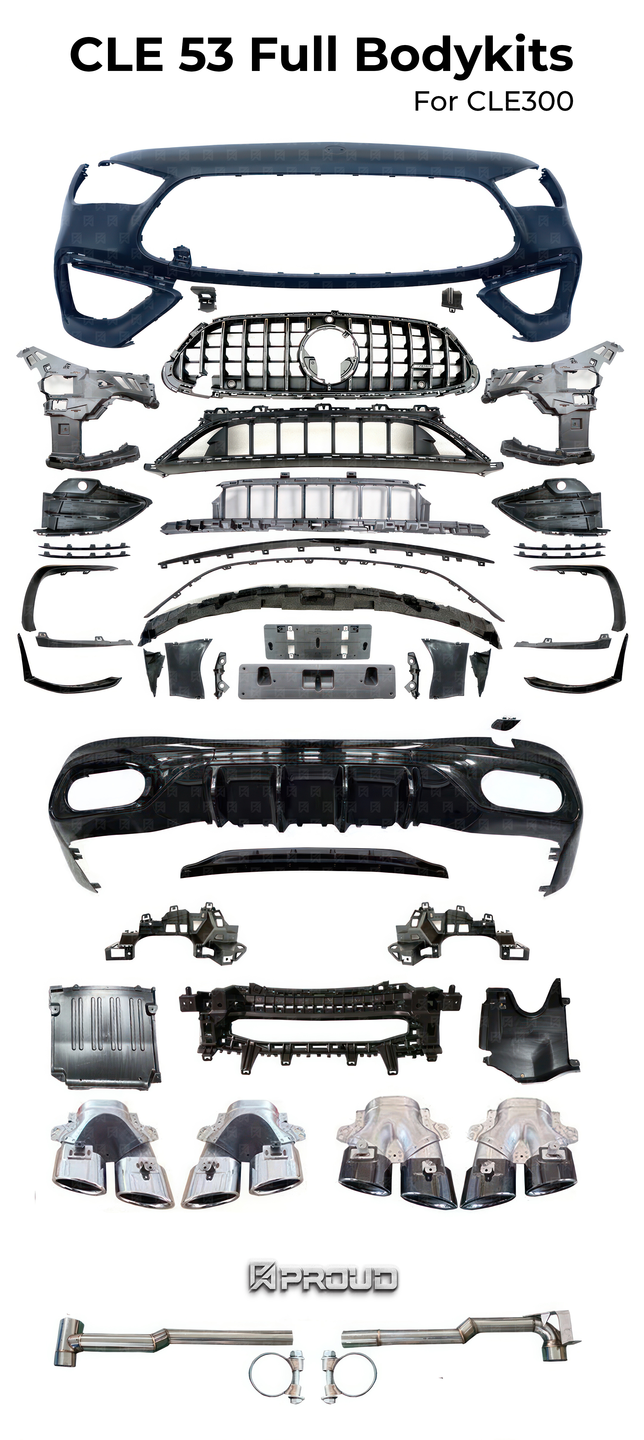 ชุดแต่งแปลงโฉม CLE53 สำหรับ Benz CLE300 • Proud Auto Parts